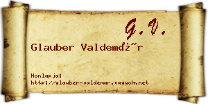Glauber Valdemár névjegykártya